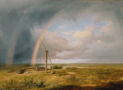 Puits contre un arc-en-ciel, 19ème siècle - Károly Markó